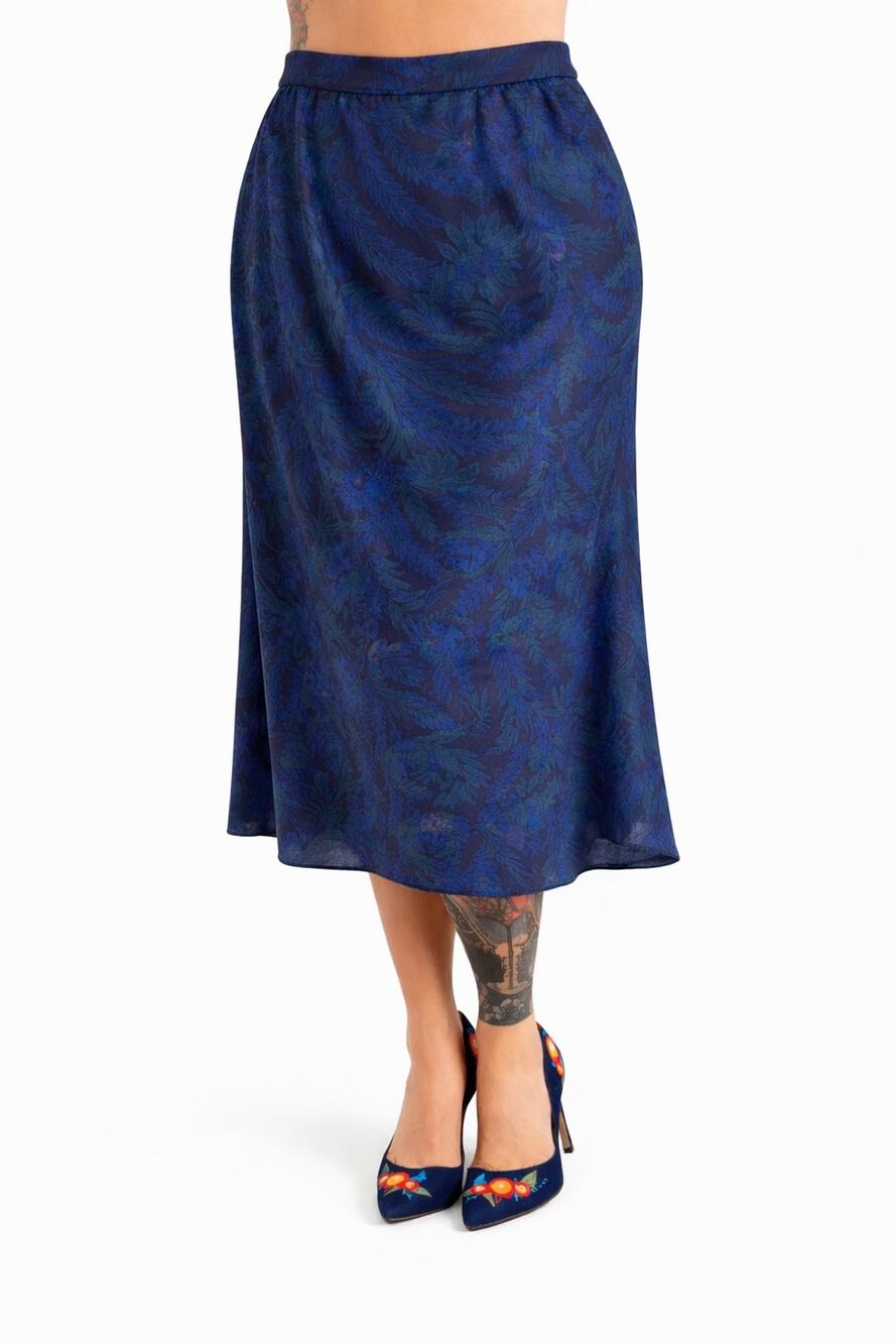 Pendleton Women Skirt Size 4 Petite NWT Washable Wool Blue Green Floral Vintage